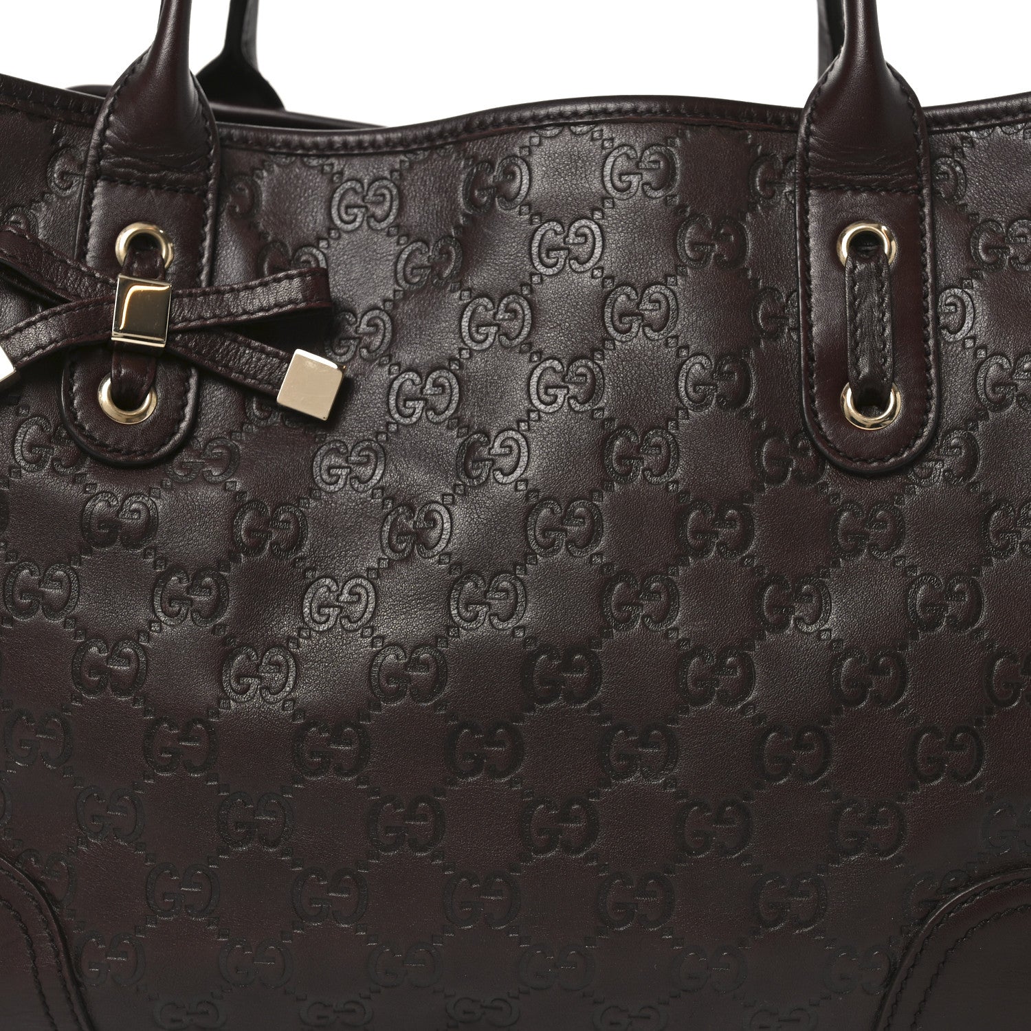 Gucci Guccissima Medium Princy Tote Dark Brown 8 of 10