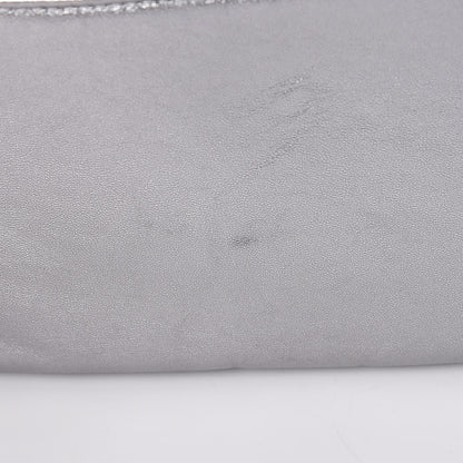 Chanel Metallic Lambskin Camellia Beauty Clutch Silver 10 of 15