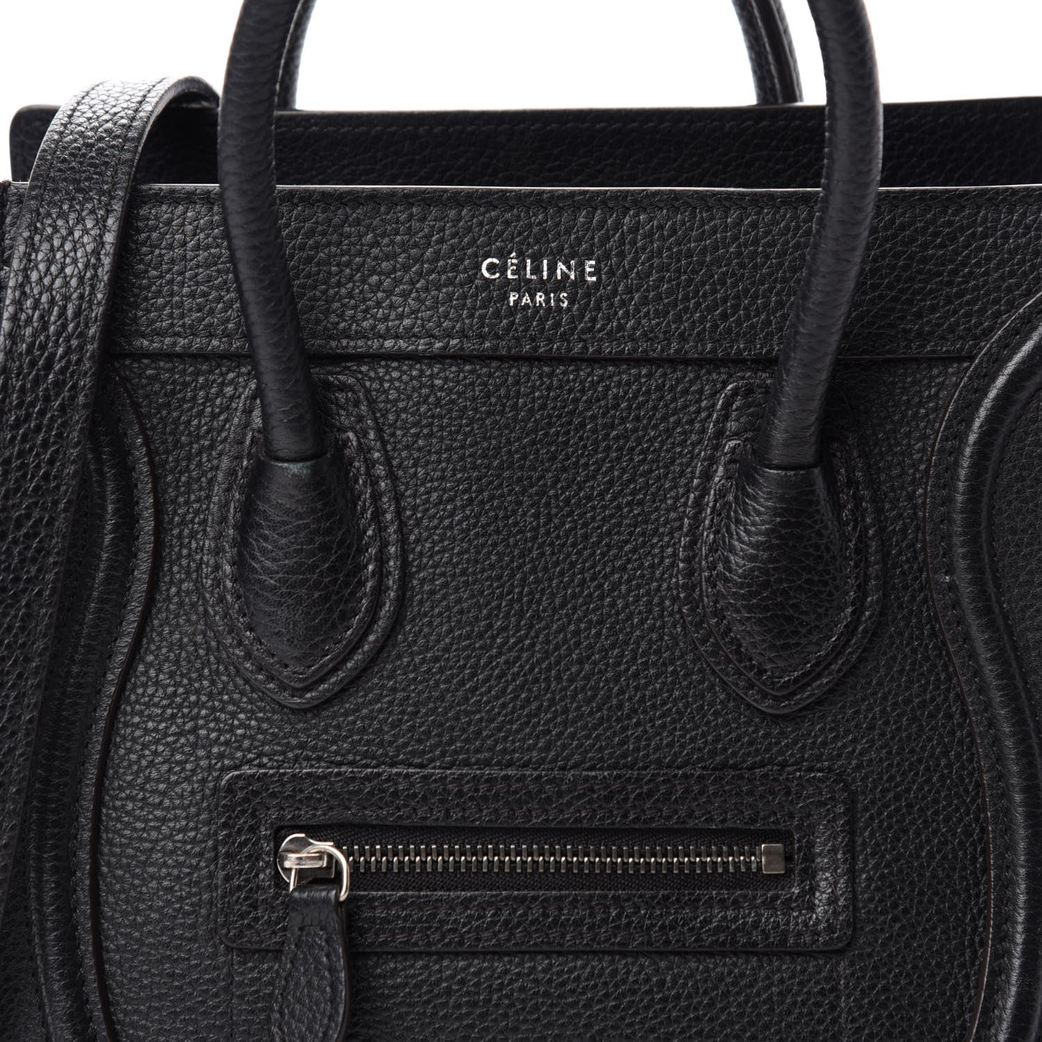 Celine Drummed Calfskin Nano Luggage Black 13 of 13