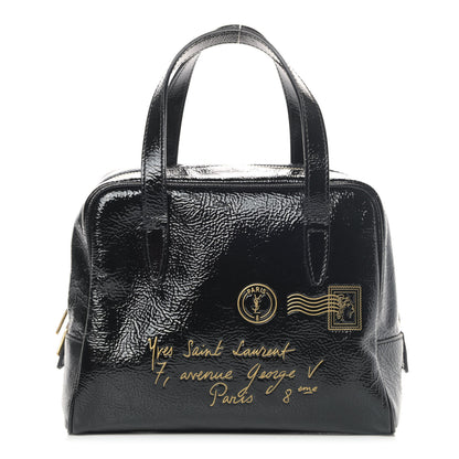 Saint Laurent Textured Patent Mini Y-Mail Tote Black 1 of 4