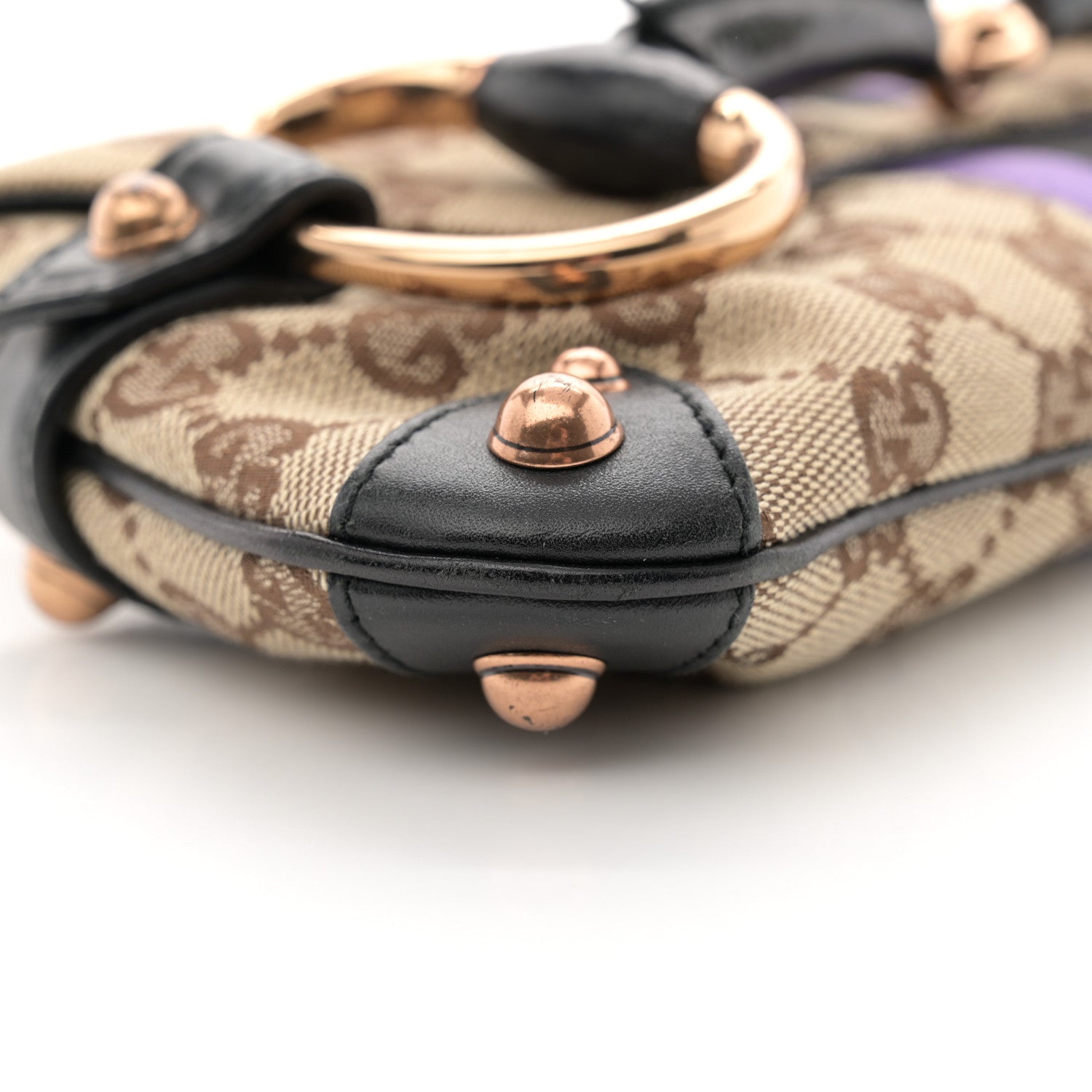 Gucci Tom Ford Monogram Horsebit Web Clutch Purple 9 of 13