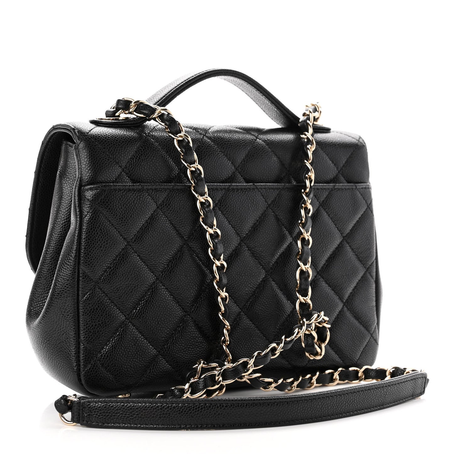 Caviar Quilted Medium Business Affinity Flap Black