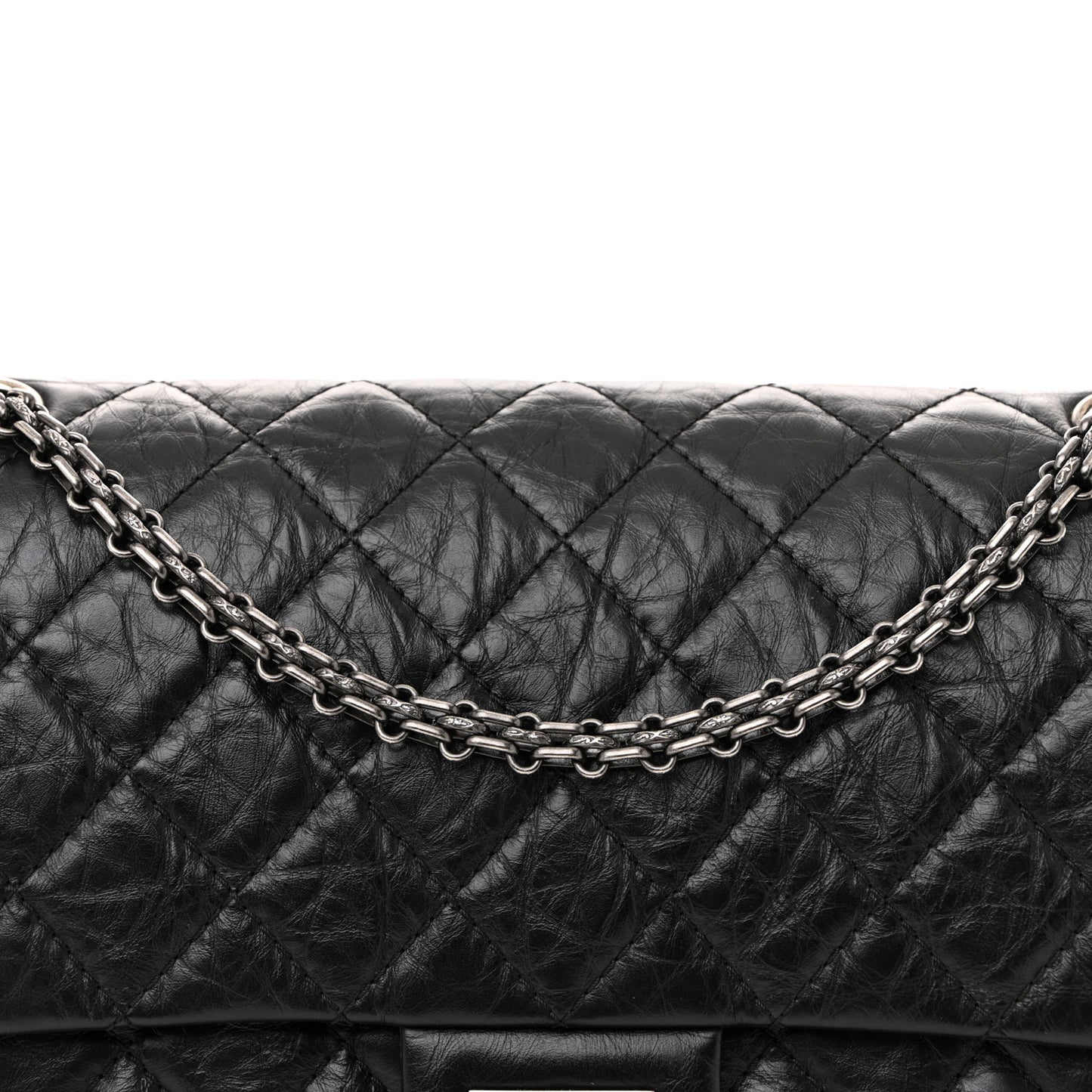 Aged Calfskin Quilted 2.55 Reissue 226 Flap Black