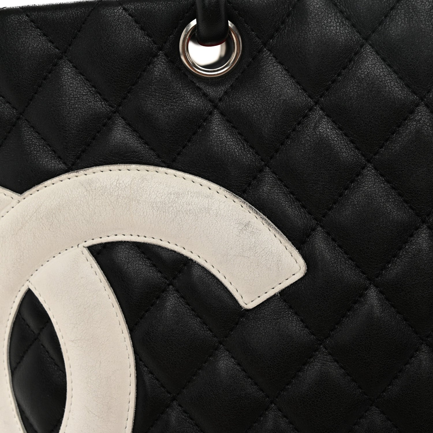 Chanel Calfskin Quilted Large Cambon Tote Black White 12 of 12