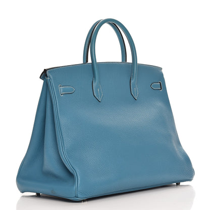 Hermes Togo Birkin 40 Blue Jean 4 of 37
