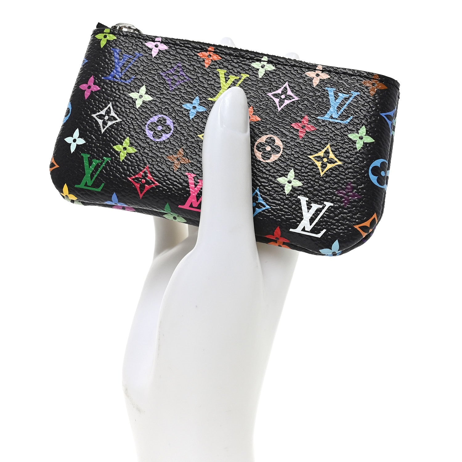 Louis Vuitton LV X TM Monogram Multicolor Key Pouch Black 2 of 7