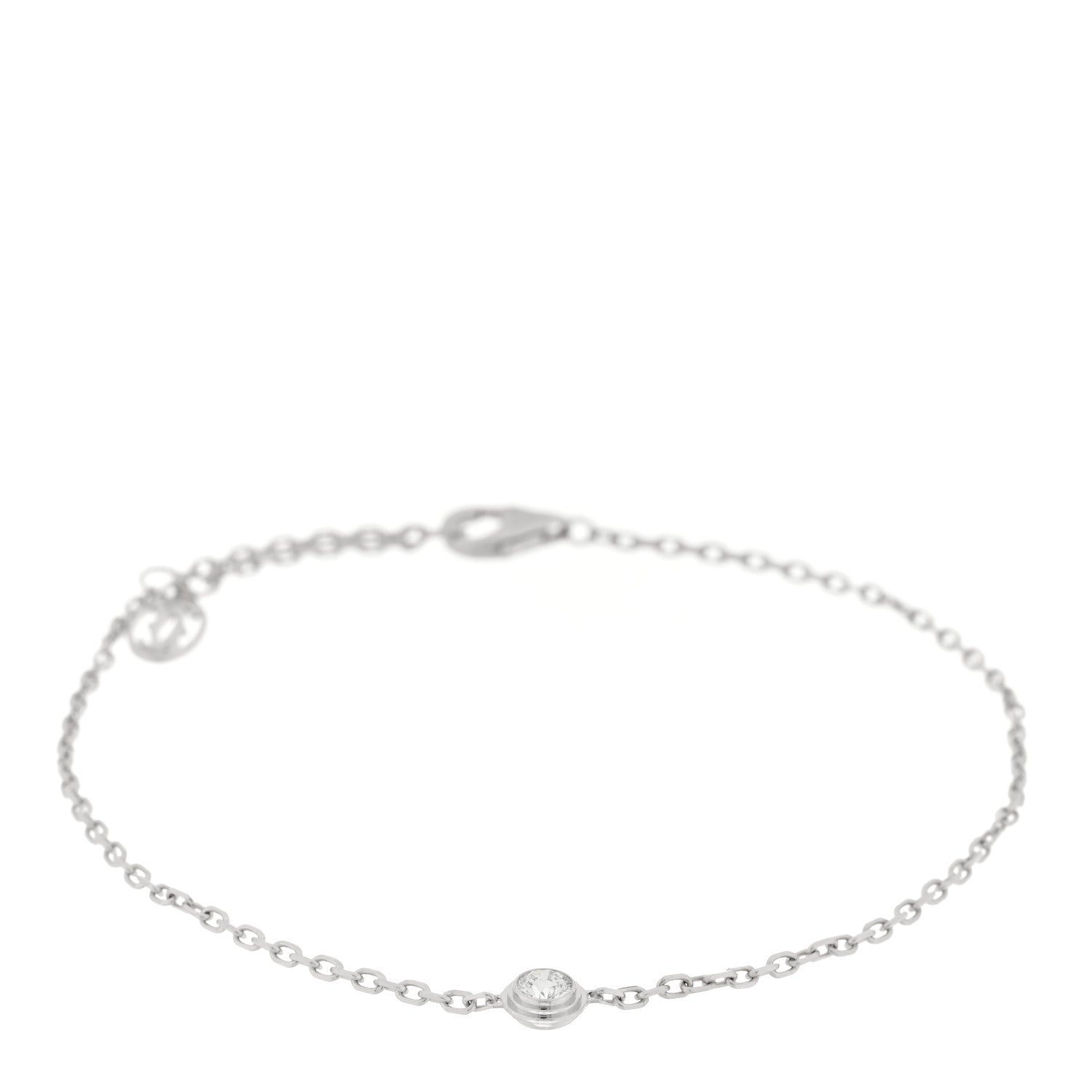 Cartier 18K White Gold Diamond LM D'Amour Bracelet 1 of 3