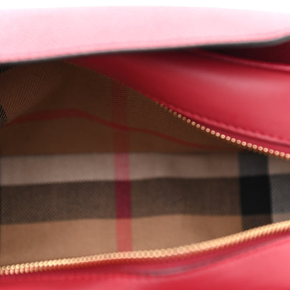 Burberry Soft Grain Calfskin Small Buckle Zip Bag Red 5 of 8