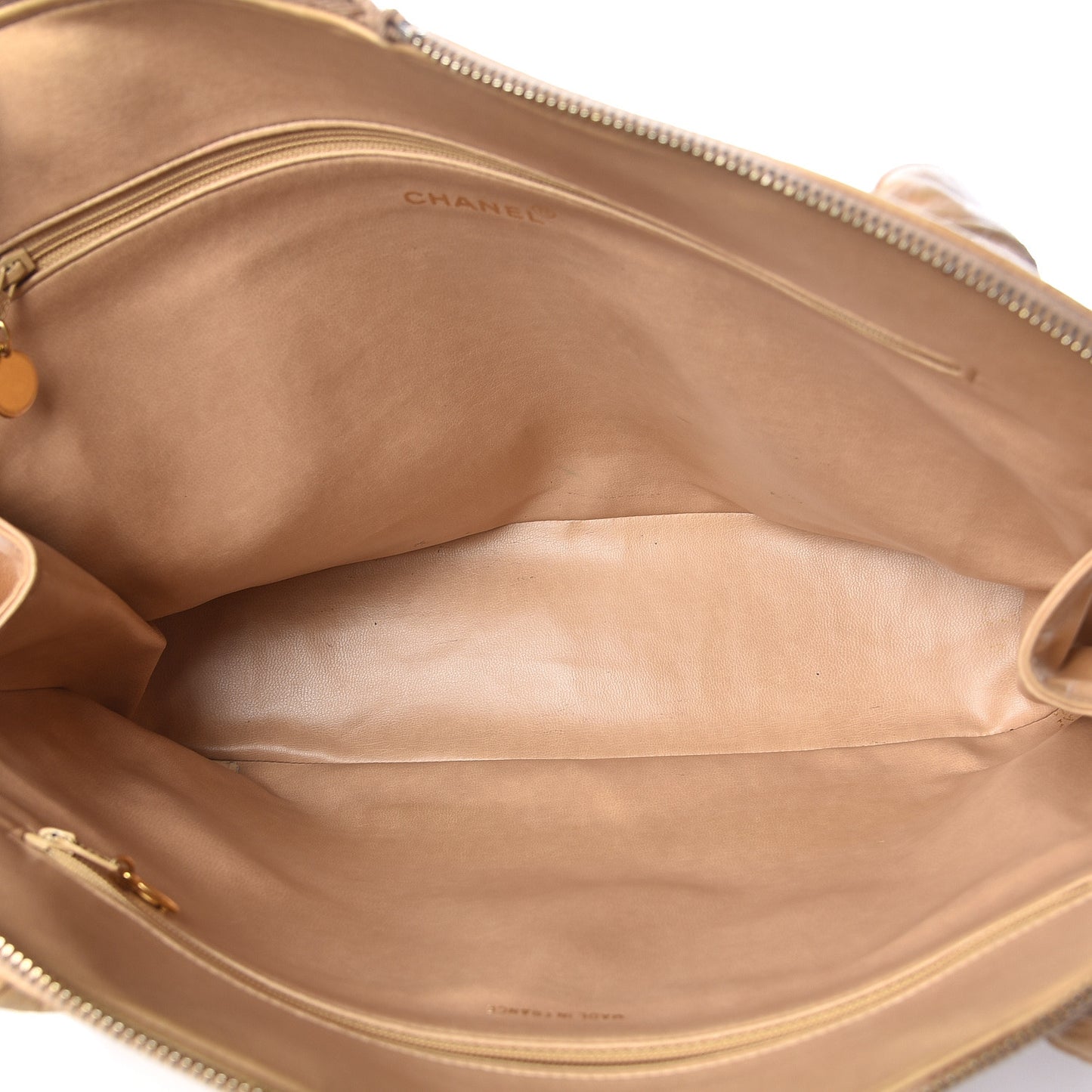 Lambskin CC Shoulder Bag Beige