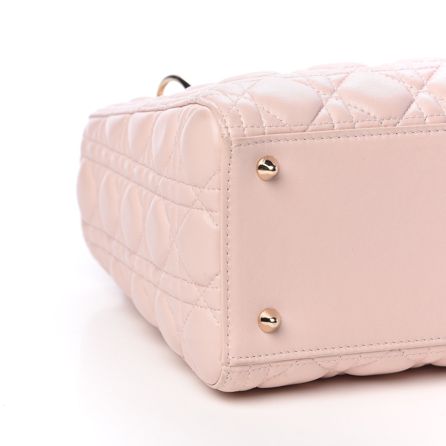Christian Dior Lambskin Cannage Medium Lady Dior Light Pink 8 of 15
