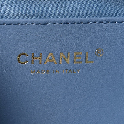 Chanel Washed Denim Quilted Maxi Flap Bag Blue 6 of 10