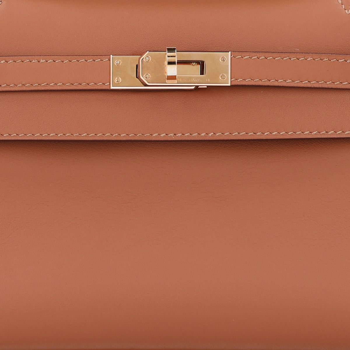 Swift Horseshoe Kelly Pochette Clutch Gold Rouge H