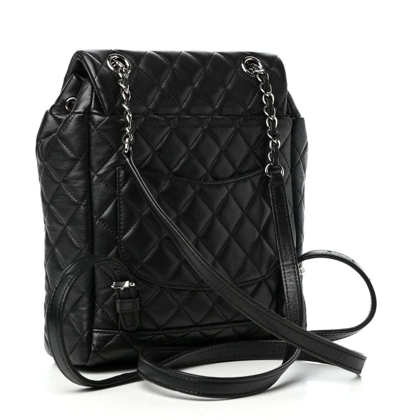 Lambskin Quilted Small Urban Spirit Backpack Black