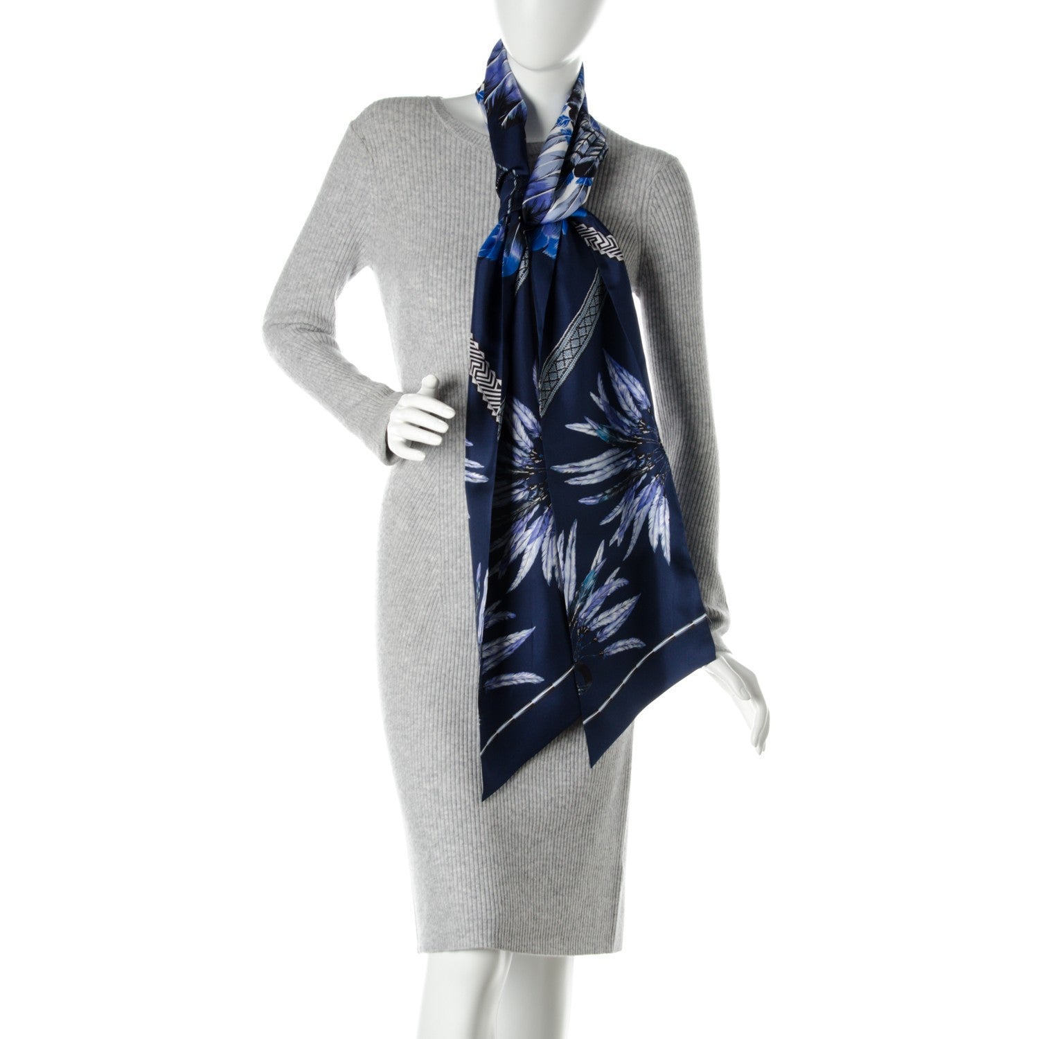 Hermes Silk Brazil Maxi Twilly Marine Bleu Roy Lavande 2 of 7