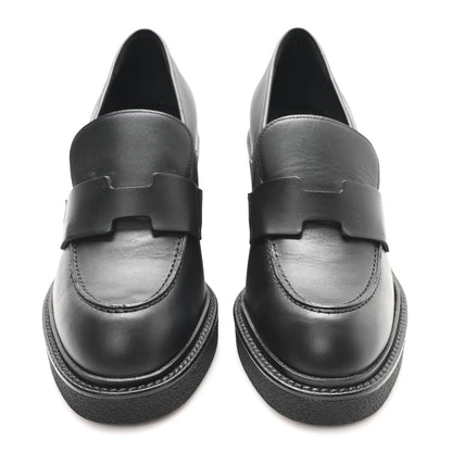 Hermes Calfskin Didi 70 Loafers 38 Black 3 of 9