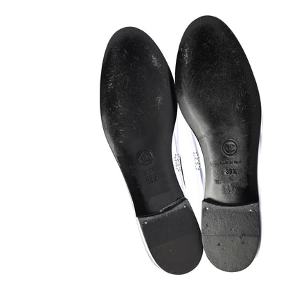 Chanel PVC Patent Calfskin Cap Toe Ballerina Flats 38.5 Black 4 of 4