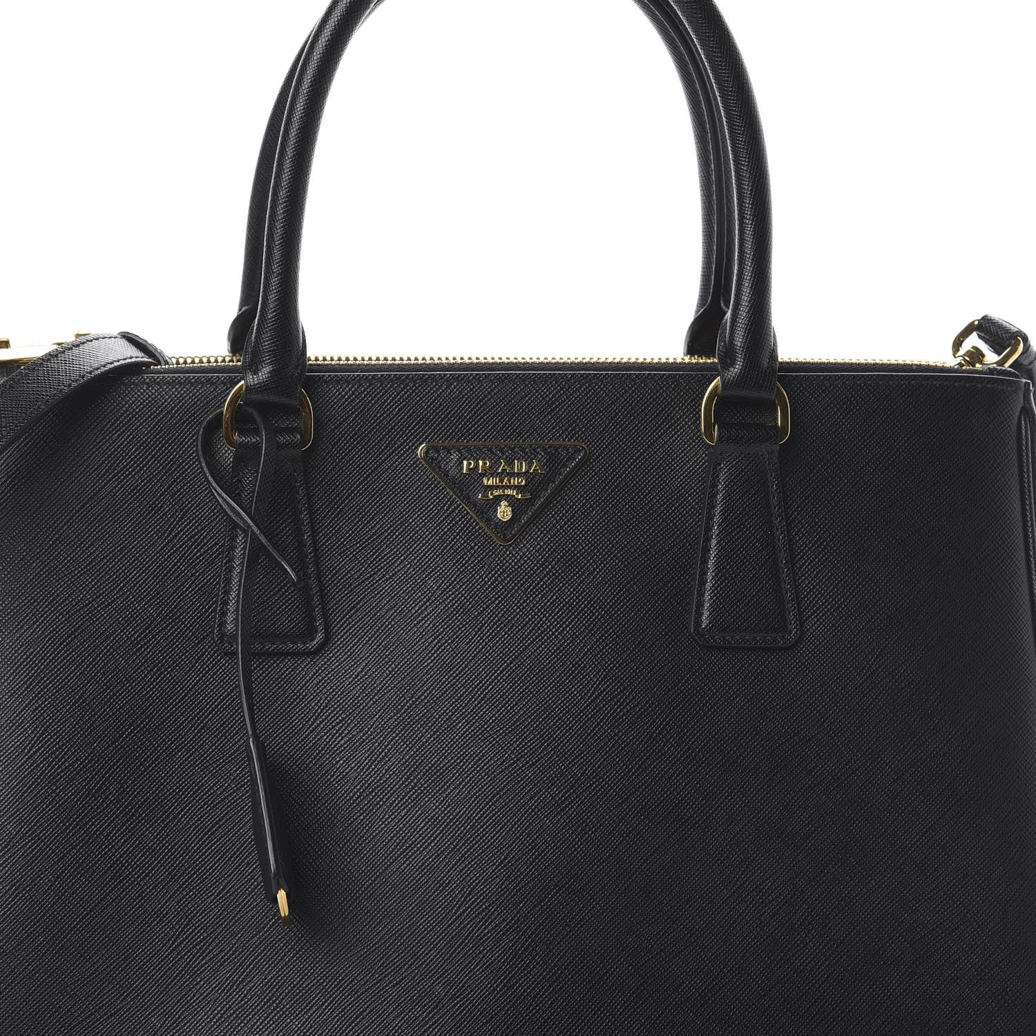 Prada Saffiano Lux Large Galleria Double Zip Tote Black 8 of 8