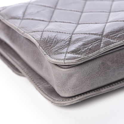 Chanel Glazed Calfskin Quilted Large Perfect Edge Flap Grey 15 of 17