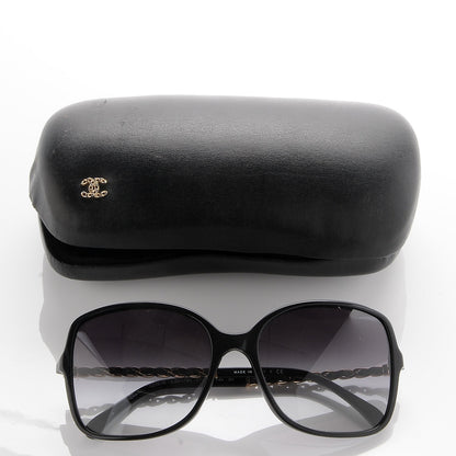 Chanel Lambskin Square Chain Sunglasses 5210-Q Black 9 of 9