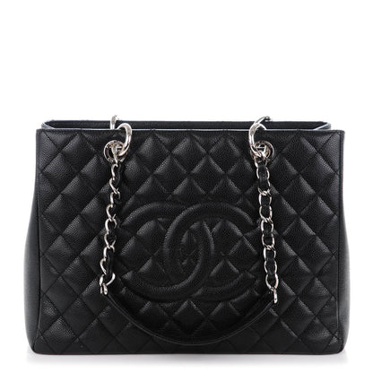 Chanel Caviar Quilted Grand Shopping Tote GST Black 1 of 7