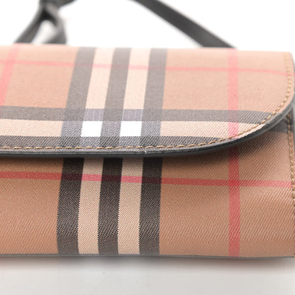 Burberry Vintage Check Henley Wallet On Chain Black 11 of 11