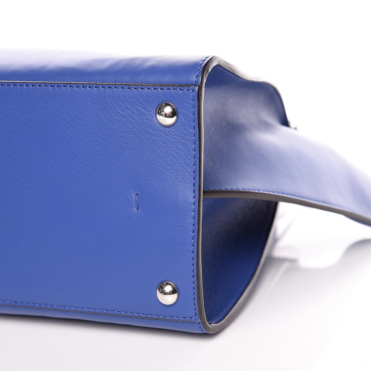 Fendi Vitello Dolce Shiny Nappa Petite 3Jours Tote Blue Neon Rosa Plaster 7 of 13