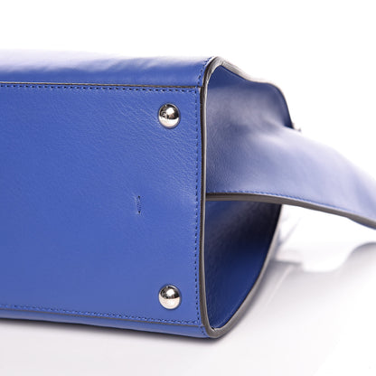 Fendi Vitello Dolce Shiny Nappa Petite 3Jours Tote Blue Neon Rosa Plaster 7 of 13