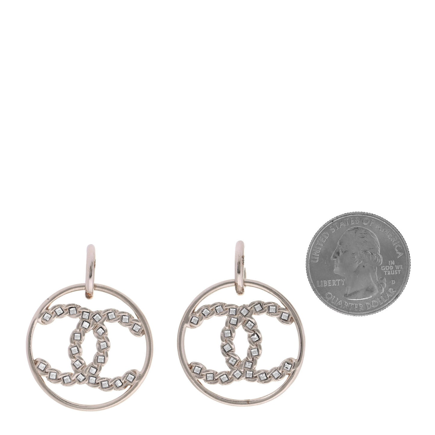 Baguette Crystal High Society CC Drop Earrings Gold