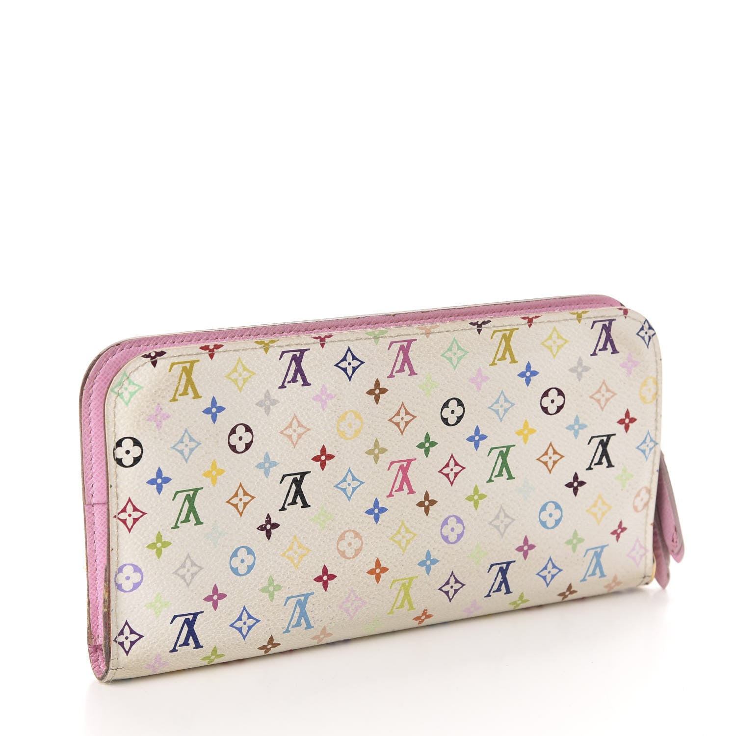 Louis Vuitton Monogram Multicolor Insolite Wallet White Litchi 3 of 12