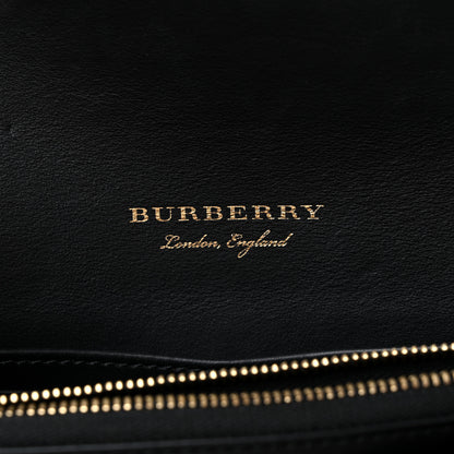 Burberry House Check Bridle Calfskin Small Madison Buckle Bag Black 6 of 13