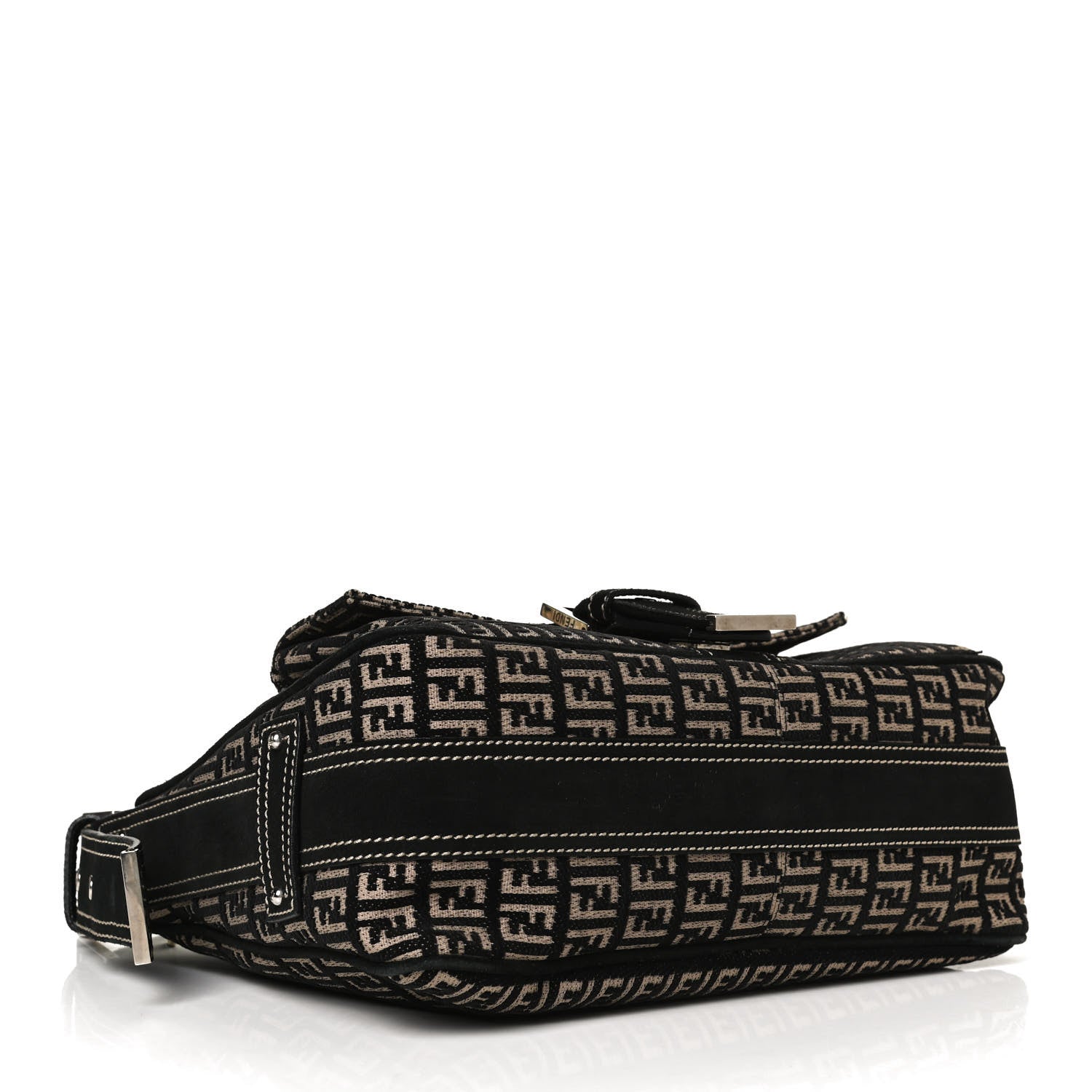 Fendi Zucchino Shoulder Bag Dark Brown 4 of 11