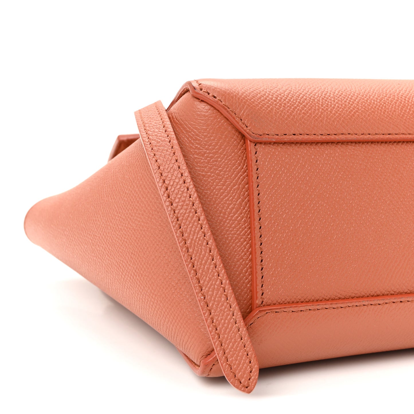 Grained Calfskin Nano Belt Bag Terracotta