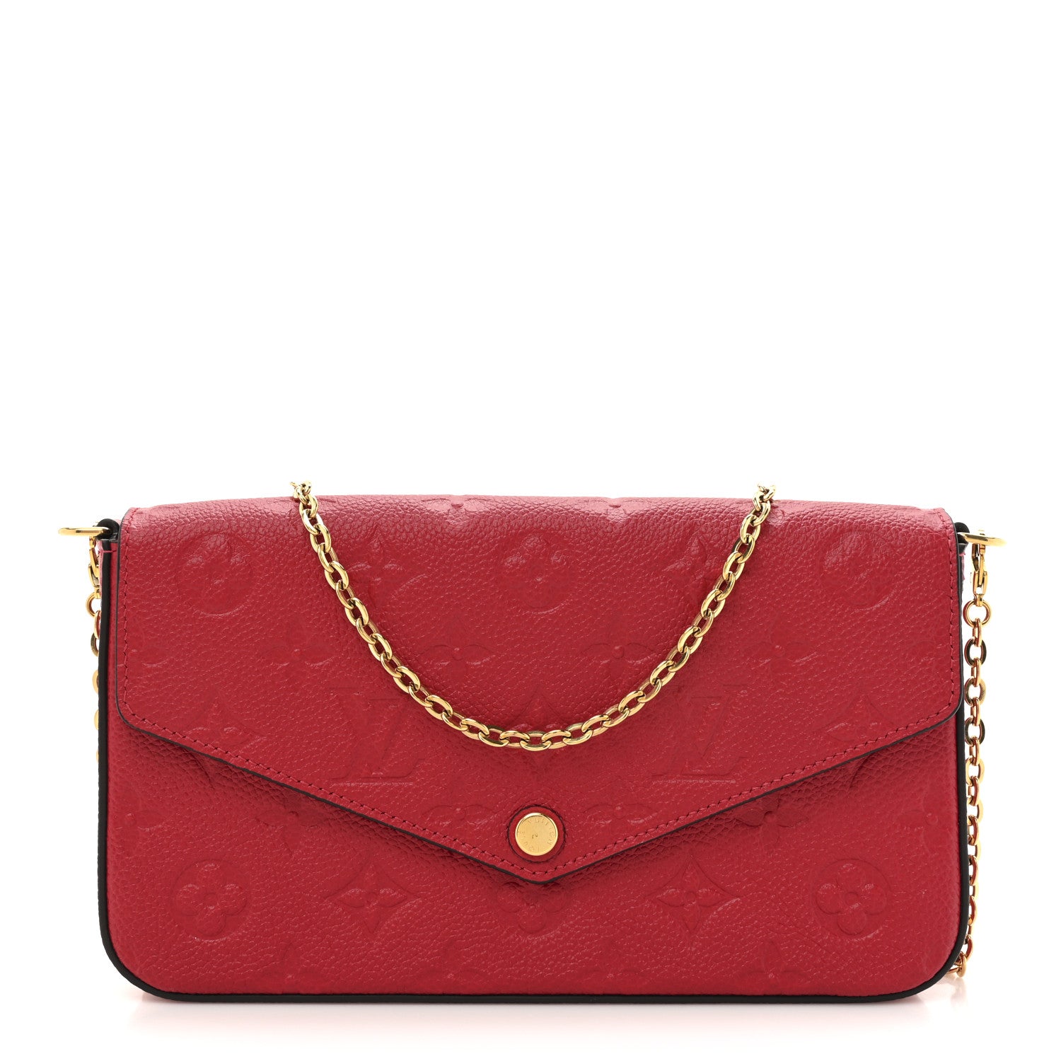 Louis Vuitton Empreinte Pochette Felicie Chain Wallet Scarlet 2 of 25