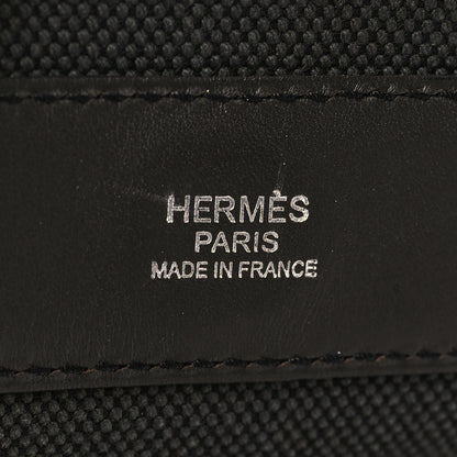 Hermes Toile Officier Sombrero Alleretour Messenger Vert Fonce Ebene 6 of 9