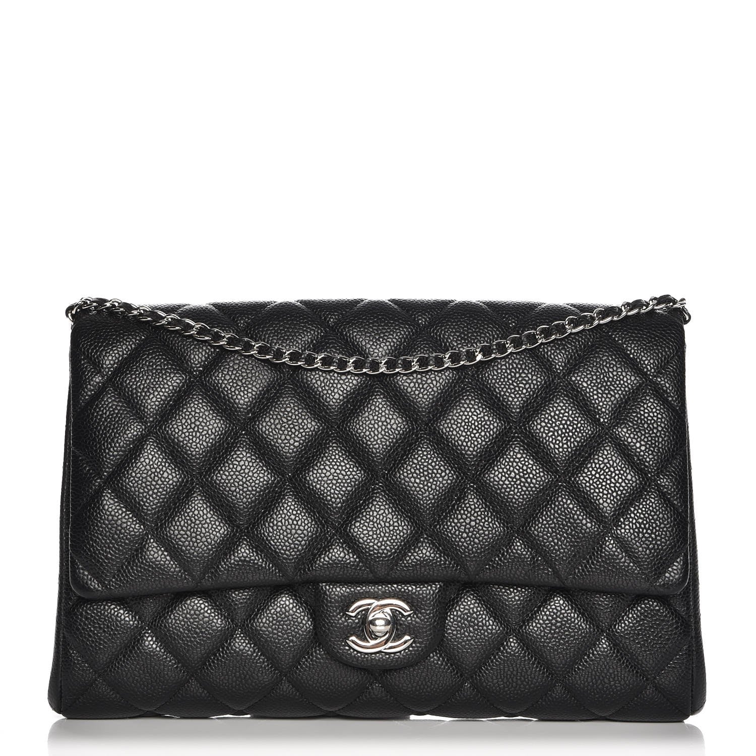 Chanel Caviar Quilted Clutch With Chain Flap Black 1 of 8