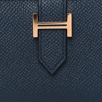 Hermes Epsom Mini Bearn Wallet Bleu Indigo 9 of 10
