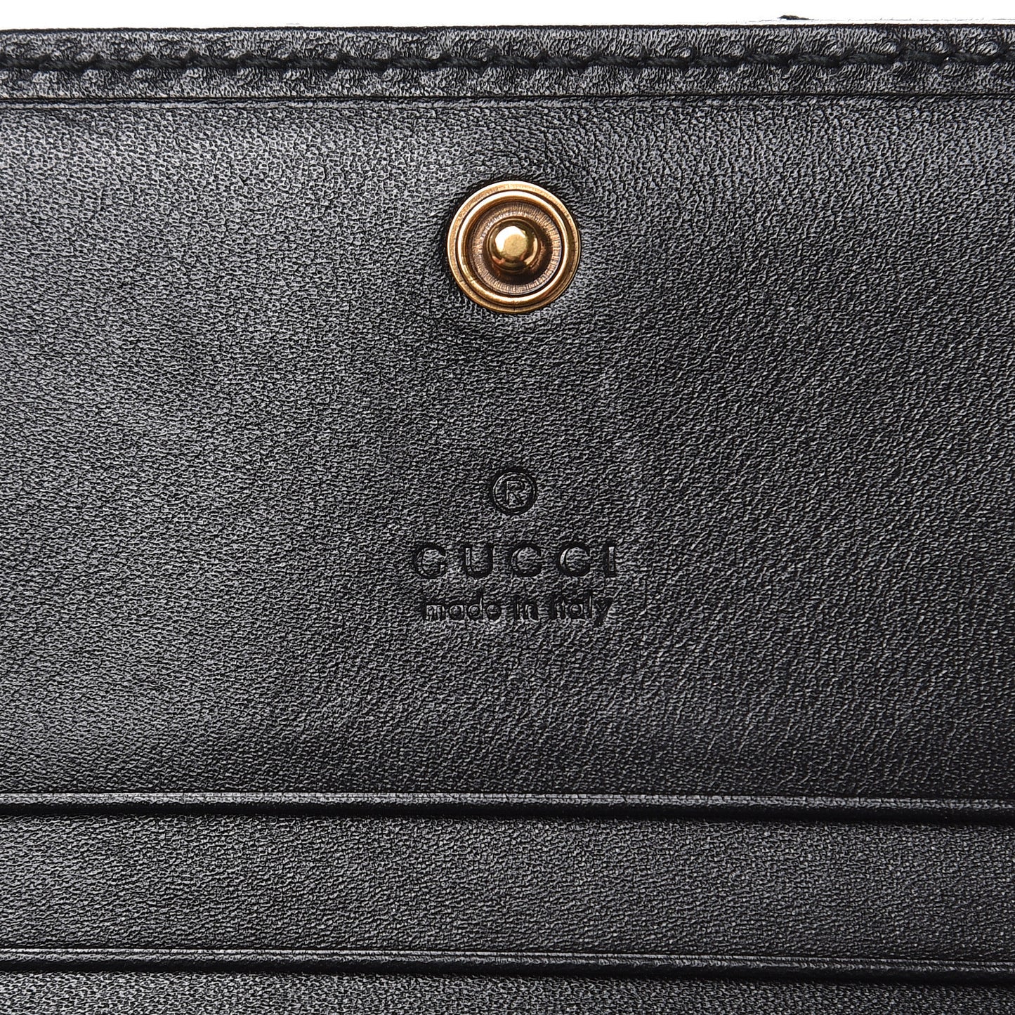 Calfskin Matelasse GG Marmont Card Case Wallet Black