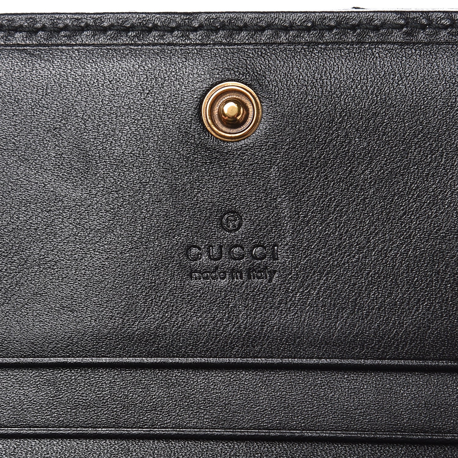 Gucci Calfskin Matelasse GG Marmont Card Case Wallet Black 6 of 8