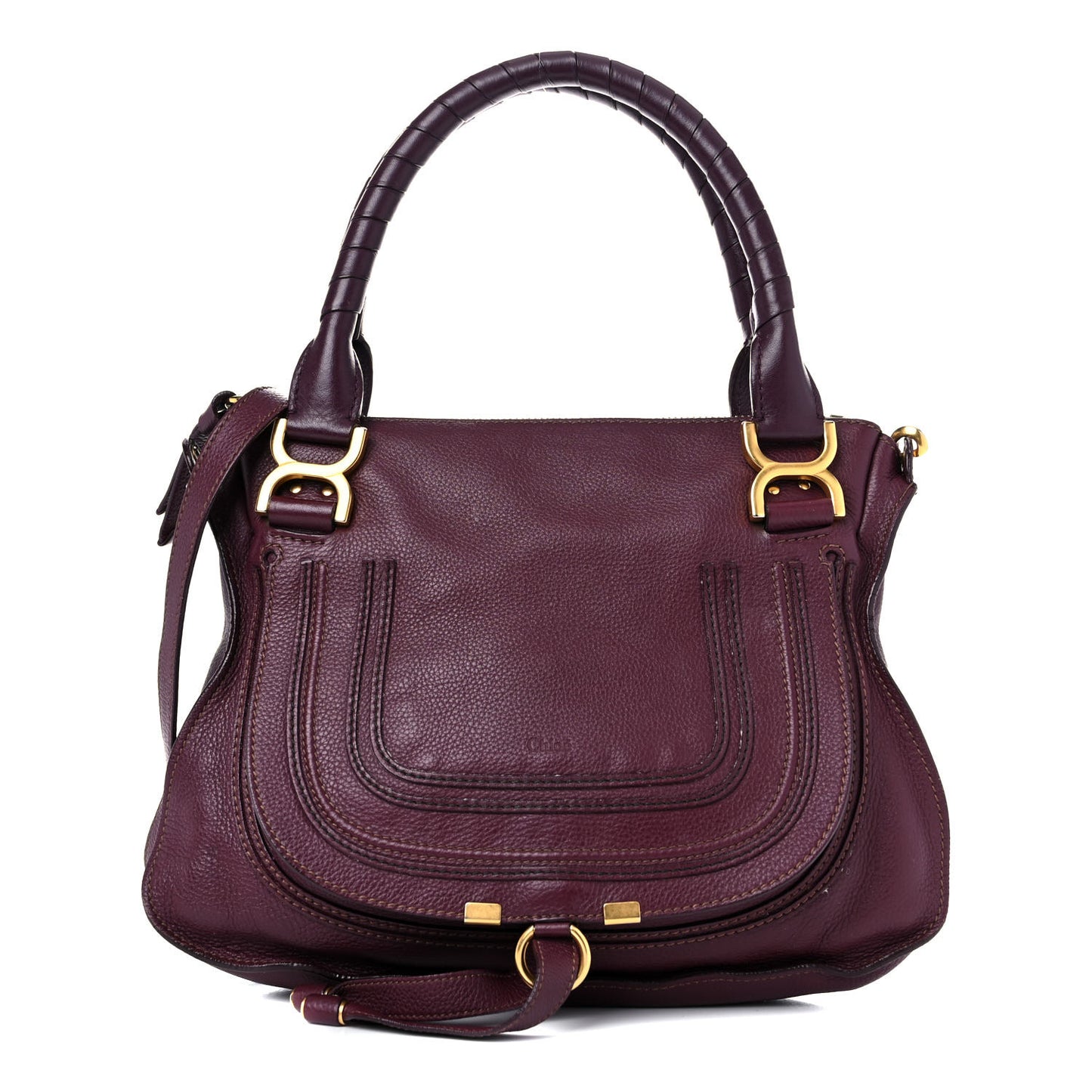 Calfskin Medium Marcie Satchel Dark Velvet