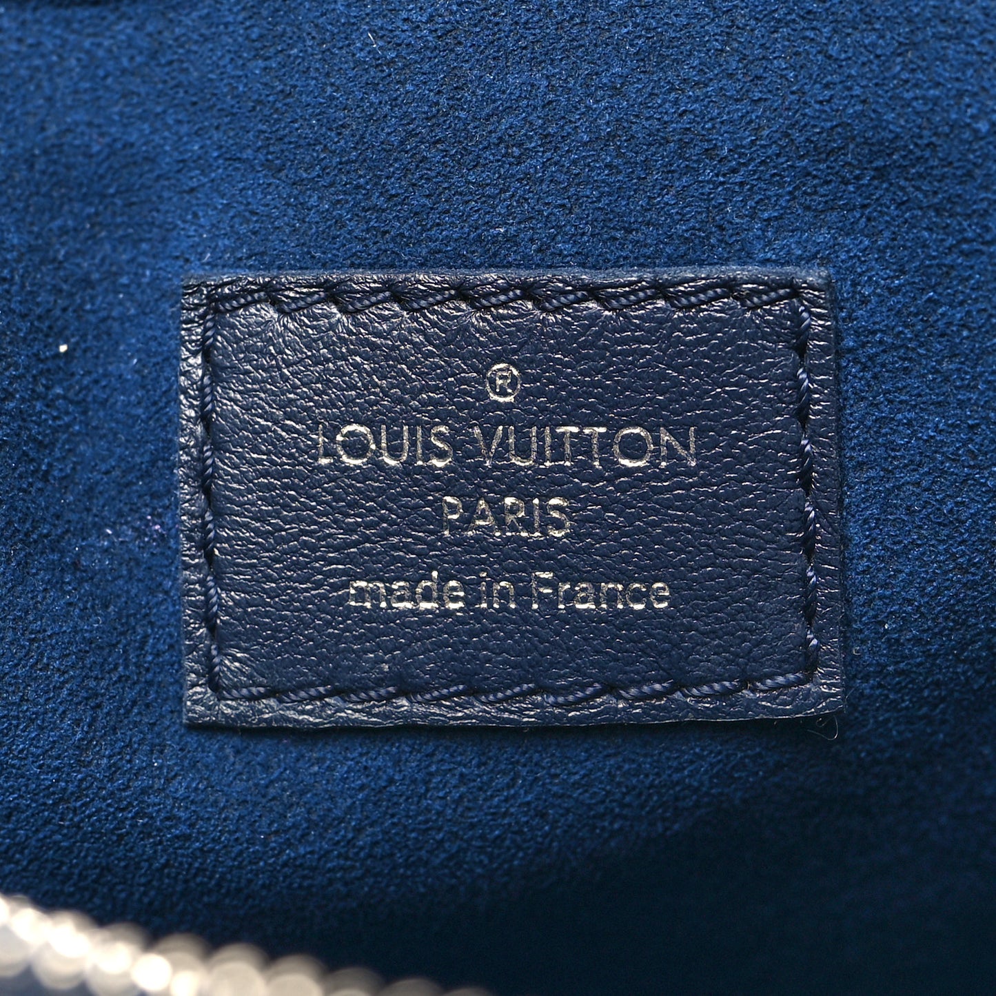 Lambskin Embossed Monogram Coussin PM Navy