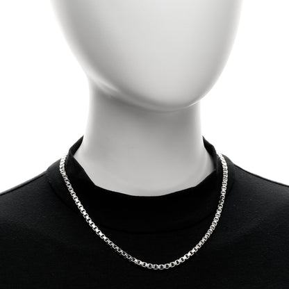 Tiffany Sterling Silver 4mm Venetian Link Necklace 2 of 4