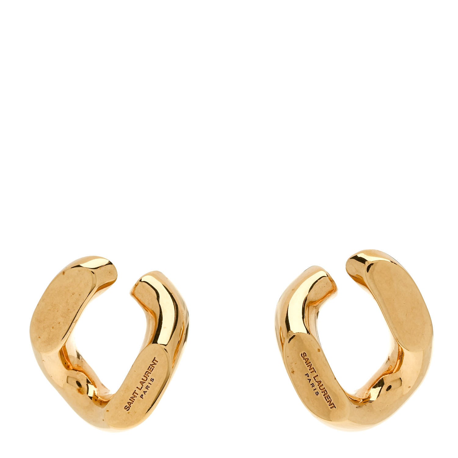 Saint Laurent Chain Link Earrings Gold 1 of 4