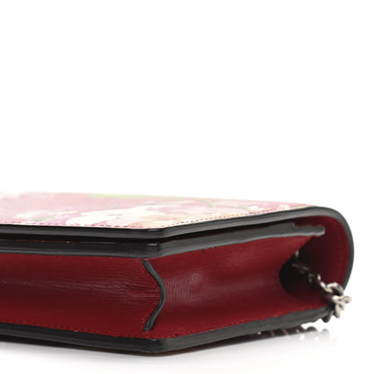 Gucci Calfskin Blooms Print Chain Wallet Romantic Cherry Multicolor 9 of 10
