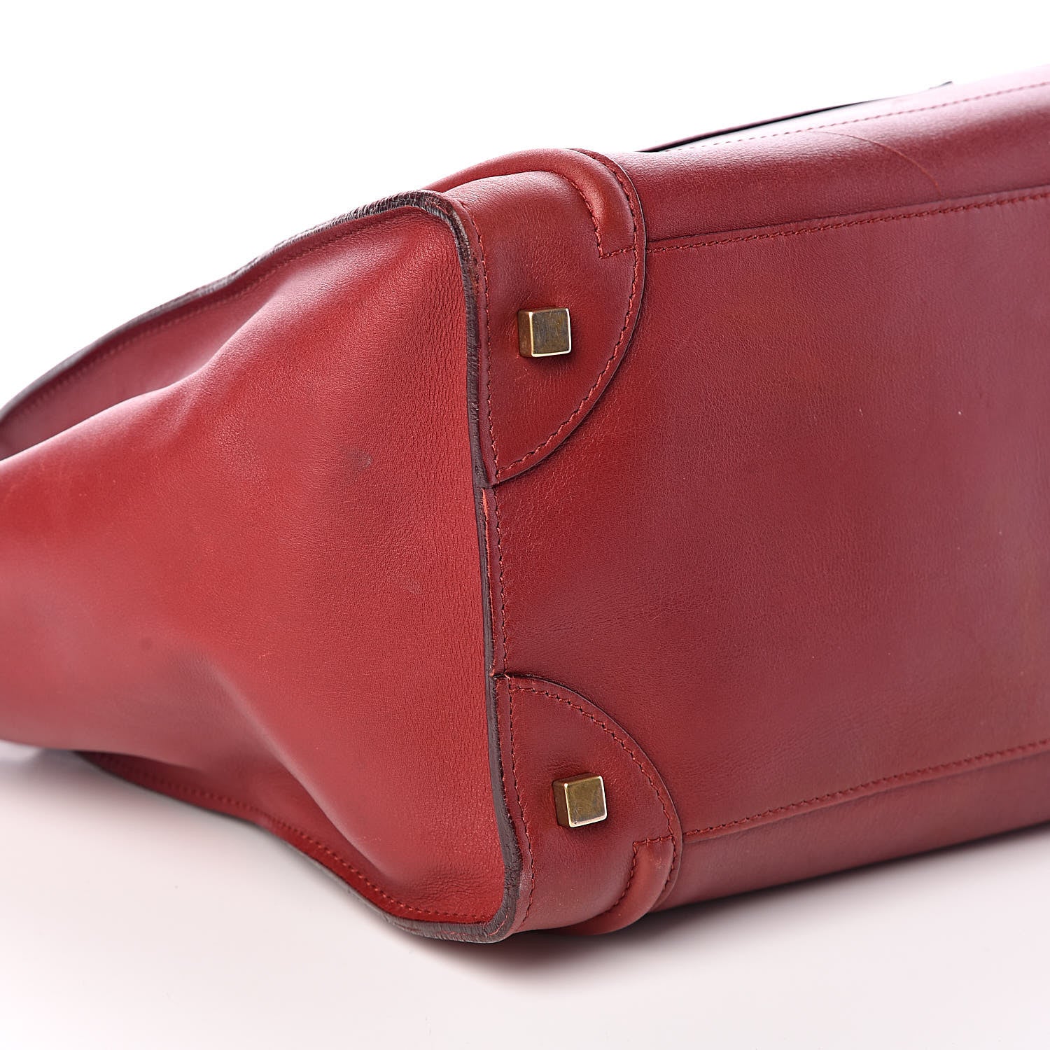 Celine Smooth Calfskin Mini Luggage Red 8 of 9