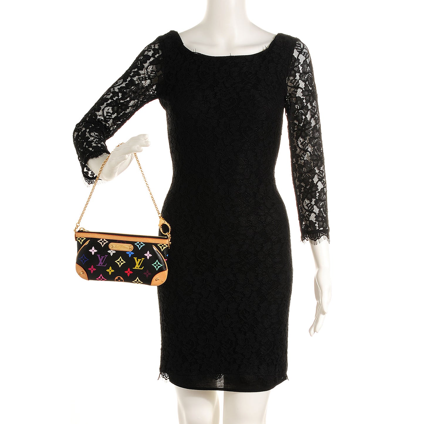 Monogram Multicolor Pochette Milla MM Black