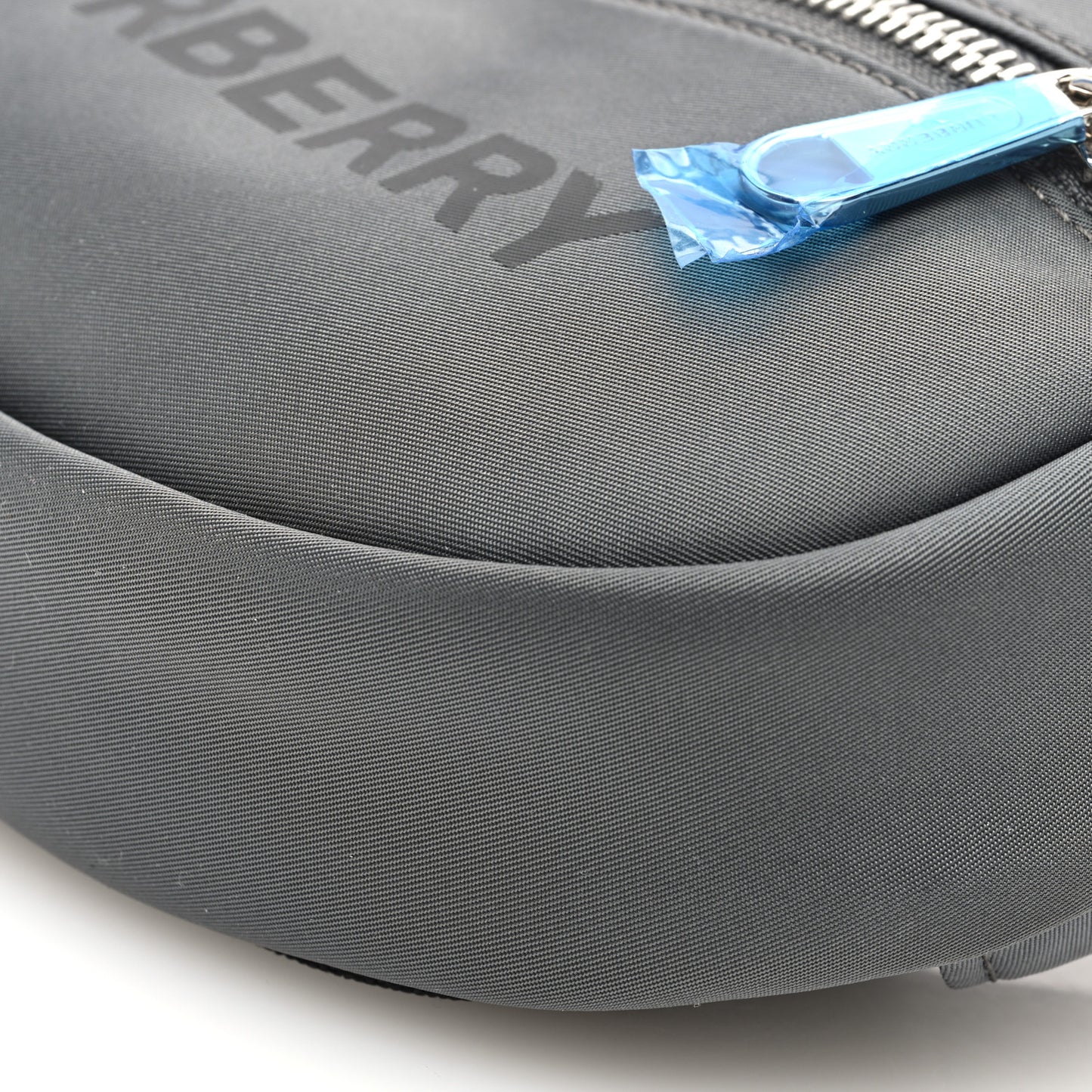 Econyl Logo Print Small Cannon Bum Bag Charcoal Grey