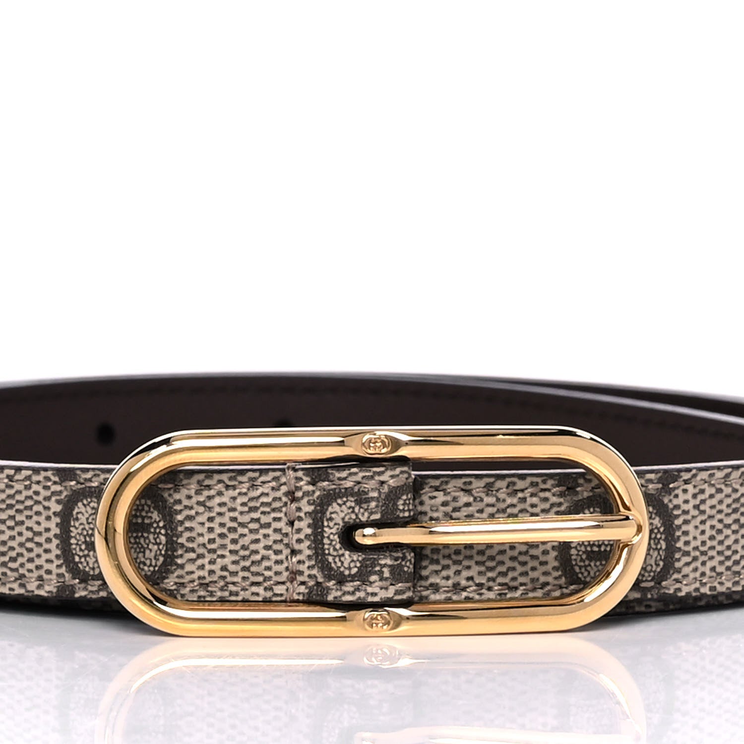 Gucci GG Supreme Monogram Jackie 1961 15mm Belt 100 40 Beige Brown 3 of 6