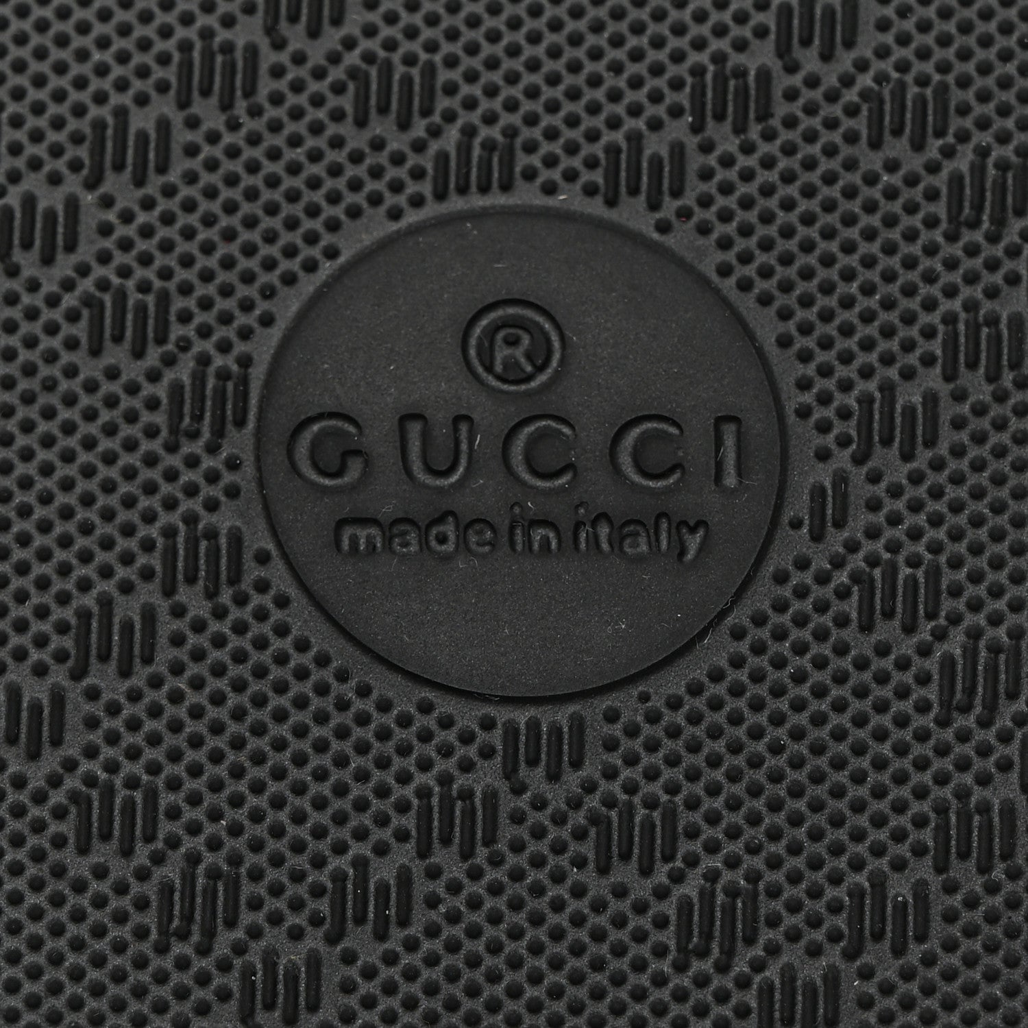 Gucci Rubber GG Monogram Perforated Womens Slide Sandals Black 8 of 9
