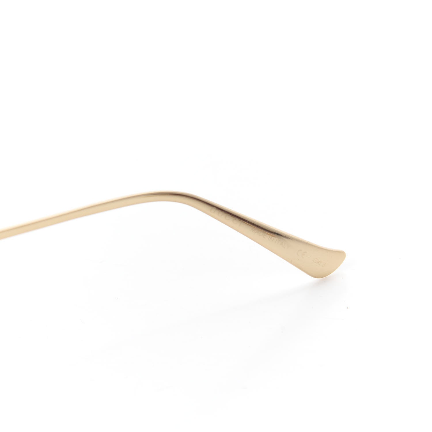 Gucci Metal Oversized Round Frame GG0225S Sunglasses Gold 6 of 8