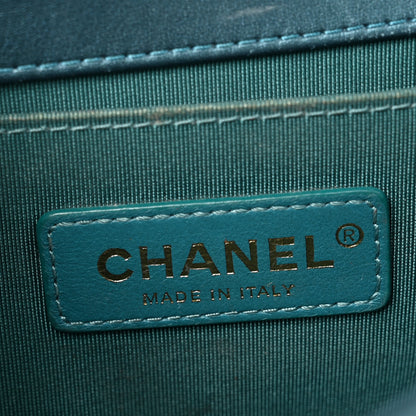 Chanel Metallic Calfskin Quilted Small Boy Flap Blue 6 of 13